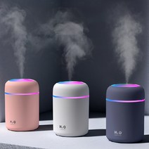 유소피아 USB 휴대용 미니 차량용 무드등 가습기, 그레이