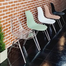 엠마체어 임스 빈 DSS 미드센추리 모던 카페 디자인 철제 의자, 핑크브라운
