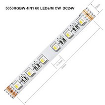 5m 5050 RGBW Led 조명 4pin RGB 스트립 5pin 4in1 RGBWW RGBCW 빛 6pin 5in1 RGBCCT 12V 24V 방수 인테리어조명, 60Led RGBCW 4IN1 24V, White PCB IP65, CHINA