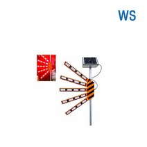WS 쏠라 5단 접이식 신호수 신호수 로봇 대용 도로공사 안전, 쏠라5단접이식신호수 24시간용 + 전용 지주