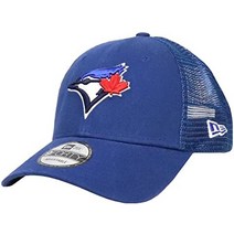 뉴엘라 메쉬 캡 남성 여성 9forty trucker 9forty adjustable new era 캡 모자 mlb 메이저 리그 봄 여름 병행 ​​수입품, 블루제이즈, 무료 크기