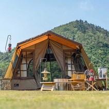 에어텐트 캠핑 텐트 차박 네이처하이크 돔쉘터 빌리지 원터치 라운지 터널형 5인용 스노우피크, C