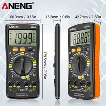 후크미터 멀티 테스터기 전력 포켓 측정기 sz08 digital multimeter, 주황색