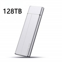 100% 오리지널 고속 16TB 4TB 2TB SSD 휴대용 외장 솔리드 스테이트 하드 드라이브 USB3.1 인터페이스 노트북용 모바일, [08] 128TB Sliver