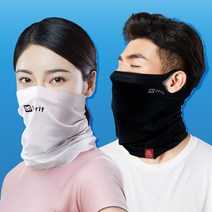[국산자외선차단인증] 얼굴 햇빛 자외선 차단 가리개 여름용 쿨 오토바이 복면 골프 자전거 라이딩 스포츠 운동 마스크 여름 목토시 넥워머, 2.이어루프 쿨 망사형(블랙)