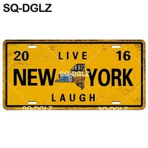 메뉴판 메뉴 보드 레트로 빈티지 펍 까페 레스토랑sq-dglz 미국 도시 번호판 벽 장식 북미 주석 기호 금속 기호 그림 플라크 포스터, 0147