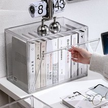 투명 아크릴 책 정리함 다용도 수납함 명품 가방 보관함, 1개
