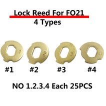 자물쇠 용품 JMCKJ 100 개/몫 자동차 잠금 리드 FO21 플레이트 mondeo에 대 한 1.2.3.4 각 25PCS 키트 자물, 한개옵션0