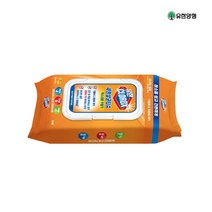 유한크로락스 세정살균티슈 오렌지 퓨전 캡형 60매/소독 살균 살균티슈