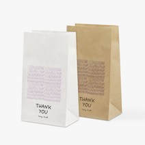 [핸즈픽메이드] 스크리블 페이퍼백 10장 쿠키 생일 어린이집 선물포장 귀여운 구디백 각대봉투, 10매, 화이트 중_15x9x26cm