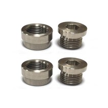 산소센서어댑터 부품 변환기 제거기 마개 O2 센서 마개 및 산소 플러그 M18 X 1.5 장착 어댑터 2 팩, 01 2 sets