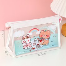 보람창고 투명 대용량 화장품 파우치 학생 대학생 고등학생 중학생 필통, 4.피크닉