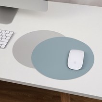 온열마우스패드 컴퓨터 전기매트 usb 마우스 온열매트 수족냉증 라운드 마우스 패드 단면 솔리드 컬러 범용, 17 Blue and silver_01 20x20cm