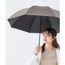 WPC 양산 【Amvel 앰벨】 히트 블록 2단 접는 우산 샴브레이 HEATBLOCK Chambray twostage folding A1557 AMI 브라운