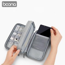 멀티 출장 충전지 배터리 케이블 파우치 맥북가방, 2단 지퍼형 [BN-EOO1], 2단 지퍼형 [BN-EOO1]