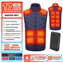 전기방석 전기담요 USB 차량용 12V 남성 및 여성용 팬 조끼 여름조끼 선풍기조끼USB 충전 선풍기옷.에어컨 의류 냉각 얼음조끼 고온 작업 얼음조끼2023, 38.17Areas-Blue-5V-4SW - (EU)X