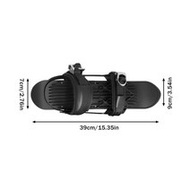 미니 스키 스케이트 스노우 스케이트 키즈 스키 휴대용 경량 조절 바인딩 스키 신발 업그레이드 힐 고정 미니 스키 신발, 검은색