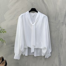 행복여[봄신상무배]타이 셔링 포인트 브이넥 블라우스