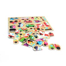 유아 자석 퍼즐 놀이 학습 교구 탈것, 1개