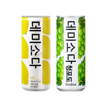 데미소다 레몬 250ml 20캔+청포도 250ml 20캔 총40캔, 단품