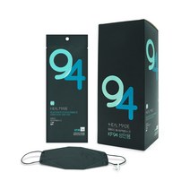 힐메이드 KF94 황사방역용마스크 블랙 대형 25매입, 힐메이드 블랙 대형 1박스
