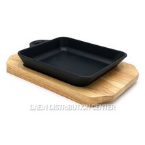 리빙아트 IH 무쇠 편수 정사각 불판 20.5cm 인덕션용 스테이크판 장어 콘치즈 주물 냄비받침 구이팬