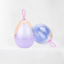 휴대용 메이크업 보관함 케이스 똥퍼프 쿠션 스펀지 수정용 컴팩트, 블루