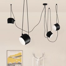 모던 심플 샹들리에 알루미늄 소재 크리에이티브 엣지 스테인글라스, C01-없음 광원, T04-블랙 4헤드 작은