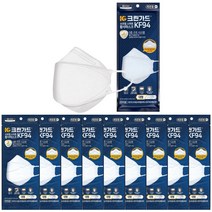 유한킴벌리 크린가드 KF94 수프림 스마트 마스크 10매 대형 화이트 개별포장 황사 방역 미세먼지 위생 비말 차단, 10매입