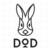 도플갱어 DOD 캠핑스티커 로고 방수 데칼스티커 차량용 스티커, 15.7cm x 30cm, 검정색
