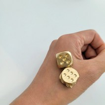 메탈 주사위 인테리어소품 황동 1P 1.5cm 카페 고급, 상세페이지 참조