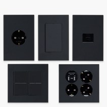 제일 다크블랙 전기 전등 스위치 커버 매입 매립 콘센트 설치 교체 방우형 맹커버 보조대 모음, 39.스피커잭2구