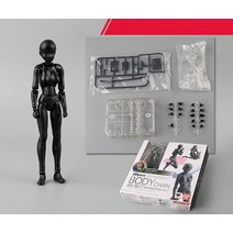 SHF 2.0 DX Set 관절인형 3D 인체 피규어 블랙 여성
