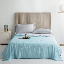 피터 얇은 쿨링이불 경량 블랭킷 부드럽고 편안한 에어컨디션 이불 양면콜드, Sky Blue