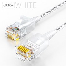네트워크 모니터링 테스트기 Samzhe-이더넷 케이블 Cat7 랜 UTP CAT 7 RJ 45 네트워크 RJ45 인터넷 모뎀 라우터 케이블용 패치 코드, 02 CAT 6A Silm White, 08 10m