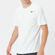 나이키 반팔티 남성 러닝 숏슬리브 라운드티셔츠 트레이닝티 피트니스웨어 드라이fit 소재 흰색