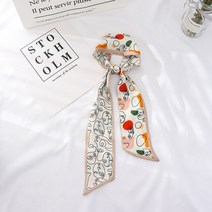 실크스카프 100cm * 7cm 여름 긴 패션 여성 작은 스카프 꽃 헤어 리본 hairband 스키니
