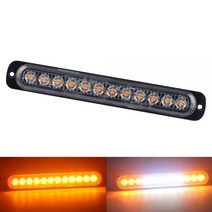 스트로보 스코프 12 LED 플래시 라이트 자동 12-24V 비상 깜박이 사이드 마커 바 지속적으로 밝은 조명 1 개137483, Amber-Red-Amber