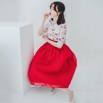 수설화 생활한복 꽃잎 철릭원피스 생활한복(개량한복)