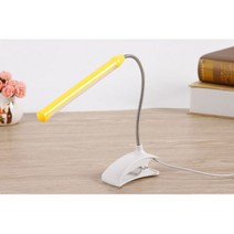 충전기 스탠드 LED 거울 전자시계 클립이 달린 USB 책상 램프 유연한 테이블 침대 옆 책 읽기 공부 사무실 어린이 야간 조명, Yellow