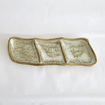천목 화이트 주름 삼절판