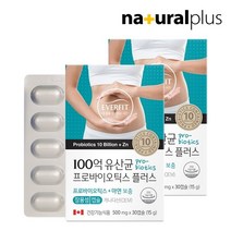 에버핏 장용성 100억 유산균 프로바이오틱스 30캡슐 2박스 2개월 / 유산균 장용성 캡슐