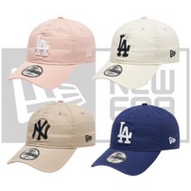뉴에라 MLB 베이직 워시드 LA 다저스 뉴욕 양키스 언스트럭쳐 볼캡 4종_12836221 12836222 12836219 12836217 (선물 포장용 박스 쇼핑백 증정)
