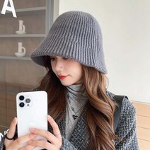 데일로엔 여성용 베이직 데일리 니트 벙거지 모자