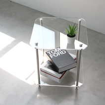 리코 모듈 아크릴 미니테이블, 원형, 블루