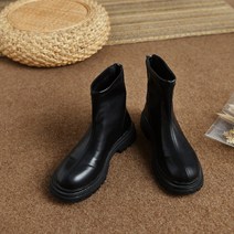 두꺼운 밑창 잉글리시 마틴 여자 년 가을/겨울 뉴 레이스 업 빅 헤드 부츠 레트로 두꺼운 밑창 첼시 부츠