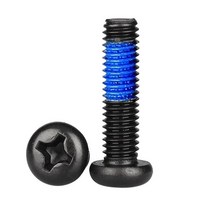 M2 블랙 나이록 둥근머리 십자 볼트 크로스 라운드 헤드 풀림 방지 아연 도금 잠금 볼트, M2X8 (50pcs)