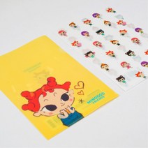 초등여아 서류보관 예쁜그림 L자파일3P 안내장 공무원 휴대용 학원 선생님