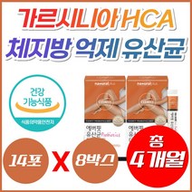 체지방 똥배 뱃살 빼는 장건강 가르시니아 유산균 HCA 단기간 급찐 한달 단기 다이어트 체지방 줄이는법 복부비만 내장지방 장에좋은 프로바이오틱스 탄수화물 컷팅 억제 여자 복부지방, 4박스, [특가] 14포 x 2박스(1개월분)