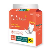믿음 성인용기저귀 속기저귀 일자플러스형 240매, 1박스
